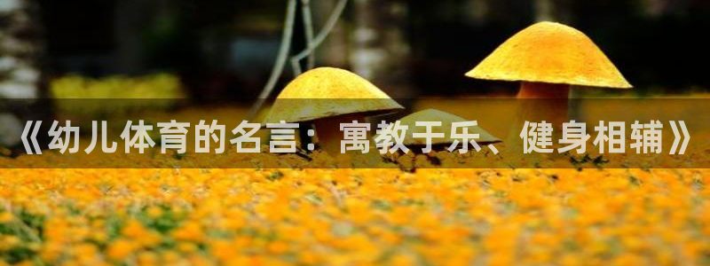 球王会体育：《幼儿体育的名言：寓教于乐、健身相辅》